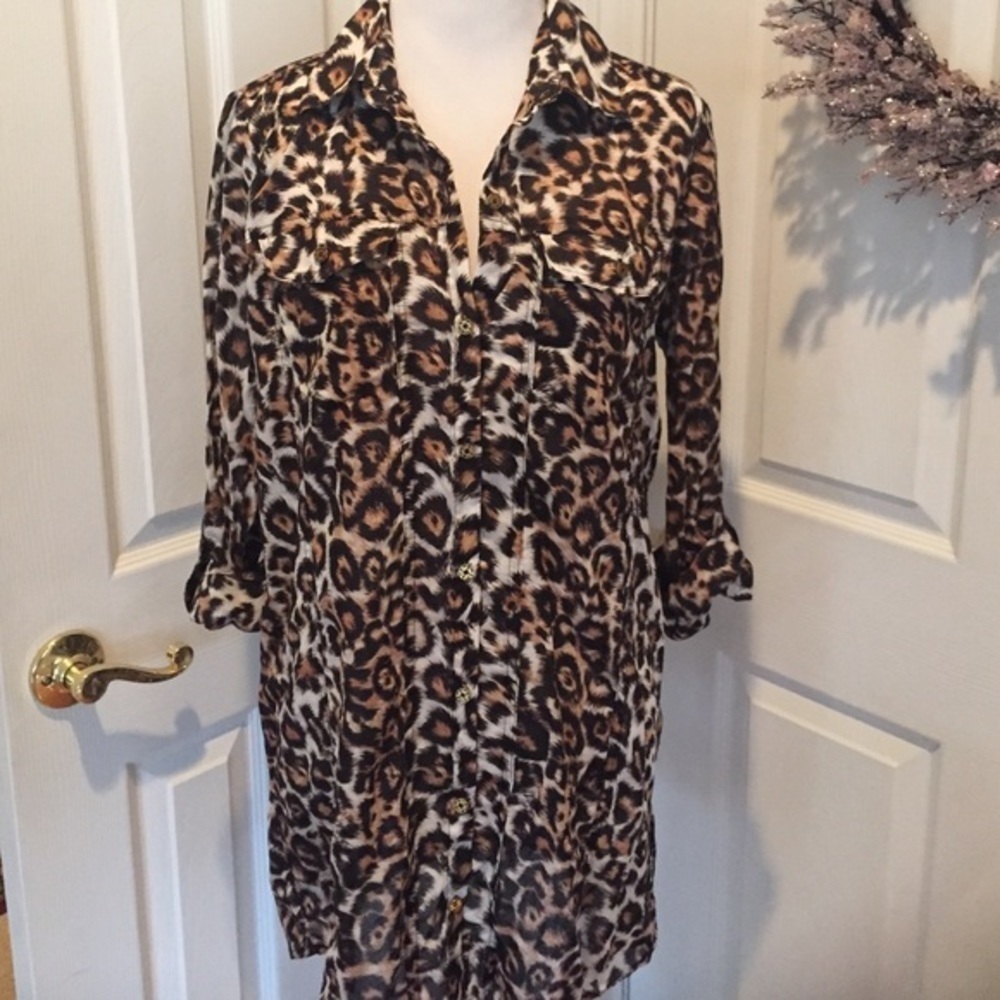 Long print top